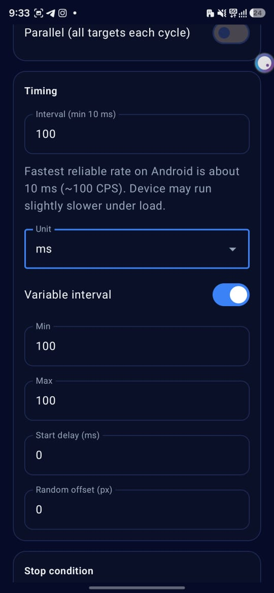 Timing And Variable Interval